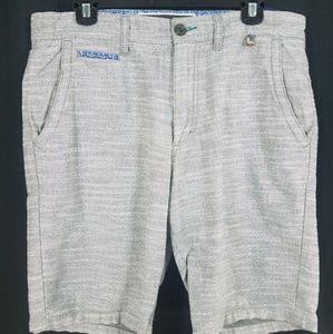 Modern Amusement Charcoal Casual Flat Front Shorts